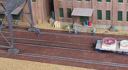 Walthers Cornerstone 4097 HO Scale Brick Craneway Base and Street 3-Pack -- Kit - Each Section: 12-5/8 x 5-1/2" 32 x 13.9cm