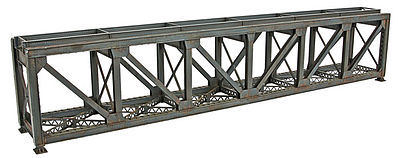 Walthers Cornerstone 4520 HO Scale 109' Single-Track Pratt Deck Truss Railroad Bridge -- Kit - 15 x 2-5/8 x 3-1/8" 38.1 x 6.6 x 7.9cm
