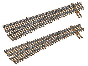 Walthers Track 83015 HO Scale Code 83 Nickel Silver DCC Friendly Number 5 Turnout -- Left Hand