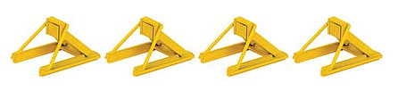 Walthers Track 83108 HO Scale Assembled Track Bumper 4-Pack -- Yellow