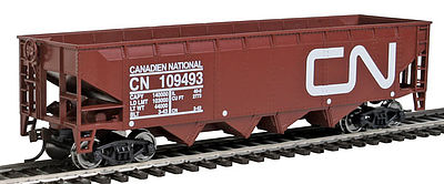 Walthers Trainline 1424 HO Scale Offset Hopper - Ready to Run -- Canadian National (brown, white; Large Logo)