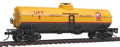 Walthers Trainline 1443 HO Scale Tank Car - Ready To Run -- Union Pacific (Armour Yellow, gray, red)