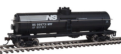 Walthers Trainline 1447 HO Scale Tank Car - Ready to Run -- Norfolk Southern (black, white)