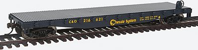 Walthers Trainline 1461 HO Scale Flatcar - Ready to Run -- Chessie System