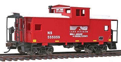 Walthers Trainline 1527 HO Scale Wide-Vision Caboose - Ready to Run -- Norfolk Southern (red, white)
