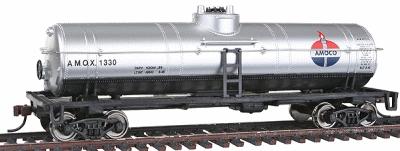 Walthers Trainline 1613 HO Scale 40' Tank Car - Ready to Run -- Amoco Oil (silver, red, white, blue)