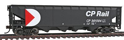 Walthers Trainline 1656 HO Scale Offset Quad Hopper - Ready To Run -- Canadian Pacific #361094