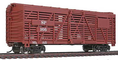 Walthers Trainline 1688 HO Scale 40' Stock Car - Ready to Run -- Southern Pacific(TM) (Boxcar Red)