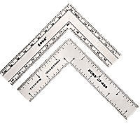 Zona Tools 37434 3" x 4" Stainless Steel L-Square Ruler (.022 Thick)