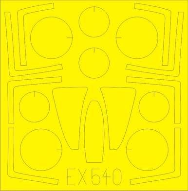Eduard EX540 1/48 Paint Mask for TAMIYA F-14A Canopy Mask Set
