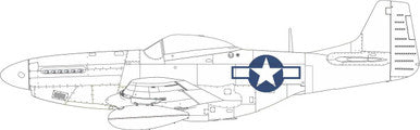 Eduard CX664 1/72 Paint Mask for EDUARD P-51D US National Insignia