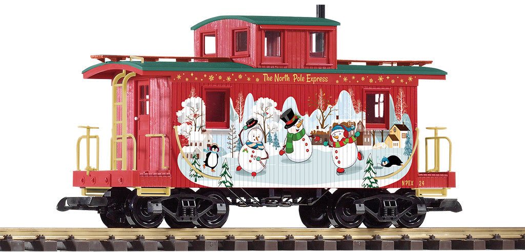 Piko 38967 G Scale Christmas Wood Caboose