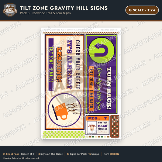 Alpine Railworks 30782G G Scale Roadside Signs - Mystery Spot