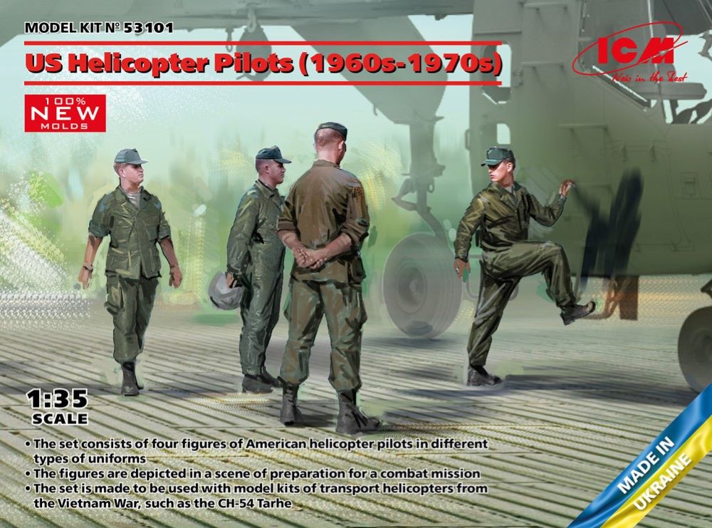 ICM Models 53101 1/35 US Army Helicopter Pilots 1960s-70s (4)