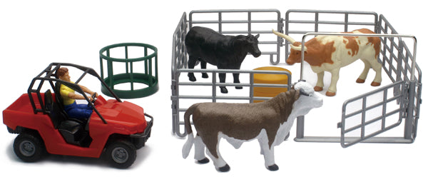 New Ray 04096-A 1/32 Scale Country Life Cow Corral Playset Playset