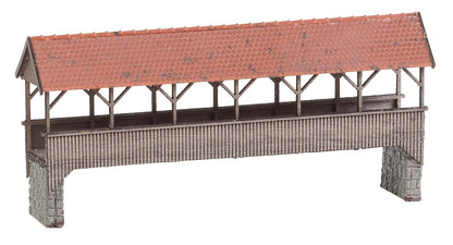 Faller 222574 N Scale Roofed Pedestrian Bridge Lasercut Kit