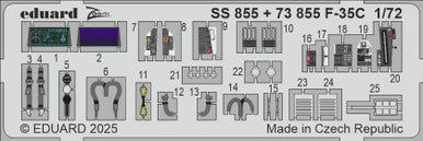 Eduard SS855 1/72 F-35C Photo Etch Interior Detail Set for Tamiya