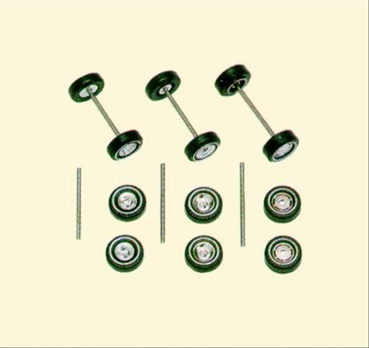 Busch 49951 HO Scale Whitewall Tire, Rim & Axle Set