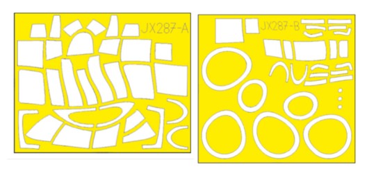 Eduard JX287 1/32 Mask Aircraft- B25H for HKM
