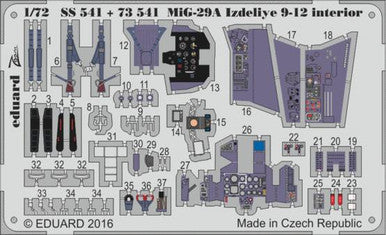 Eduard SS541 1/72 MiG-29A Izdeliye 9-12 Interior for Trumpeter