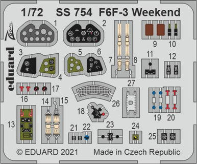 Eduard SS754 1/72 Weekend for Eduard Photo Etch Detail Set