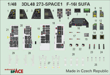 Eduard 3DL48273 1/48 Space Set F-16I SUFA SPACE for GREAT WALL HOBBY
