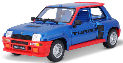 Bburago 21088MBLR 1/24 1982 Renault 5 Turbo, Metallic Blue