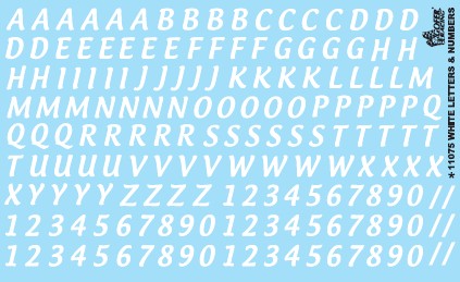 Gofer 11075 5/8" White Letter & Numbers