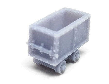 All Scale Miniatures 1601970 N Scale Mining Cart -- Unpainted 3D Printed Part