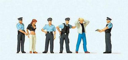 Preiser 10589 HO Scale Emergency Personnel Four Police Officers
