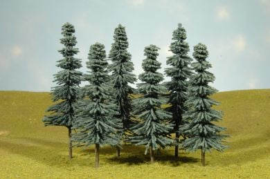 Bachmann 32012 Scenescapes 5"-6" Blue Spruce Trees (6pk)