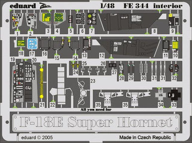 Eduard FE344 1/48 F-18E Super Hornet Interior for Revell