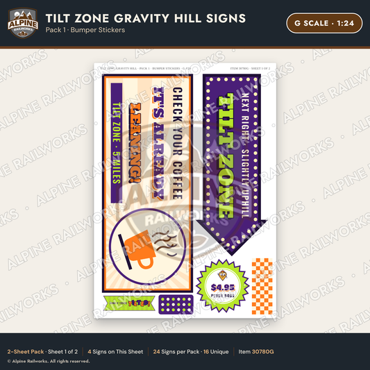 Alpine Railworks 30780G G Scale Roadside Signs - Mystery Spot