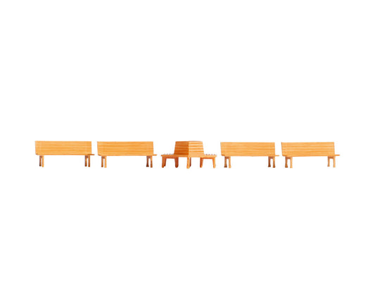 Noch 14851 HO Scale Wood Board Benches Set