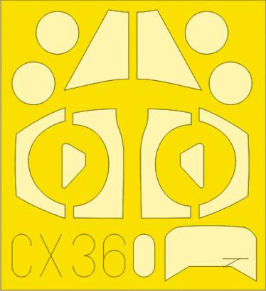 Eduard CX360 1/72 Mask Vampire T.11 for Airfix Canopy Mask Set
