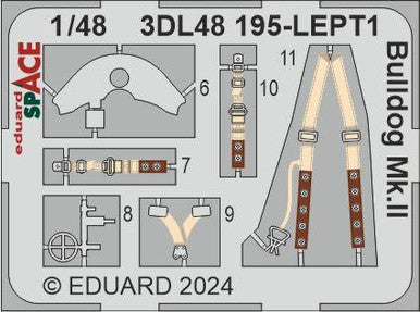 Eduard 3DL48195 1/48 Bulldog Mk.II Space for AIRFIX
