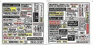 Blair Line 155 HO Scale Storefront & Advertising Signs -- Industrial