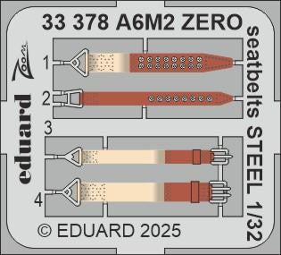 Eduard 33378 1/32 Zero Seatbelts STEEL Zoom Set