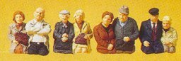 Preiser 10387 HO Scale Passengers Seated Couples pkg(8)
