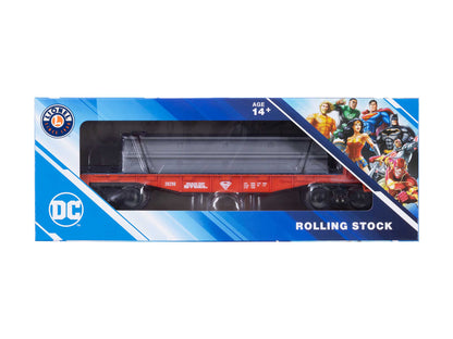 Lionel 6-2428290 O Gauge Superman Steel I-Beam Flatcar