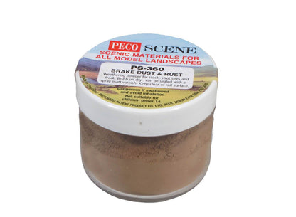 Peco PS-360 All Scale Brake Dust and Rust Weathering Powder
