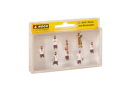 Noch 15410 HO Scale Priest and Altar Servers Figure Set