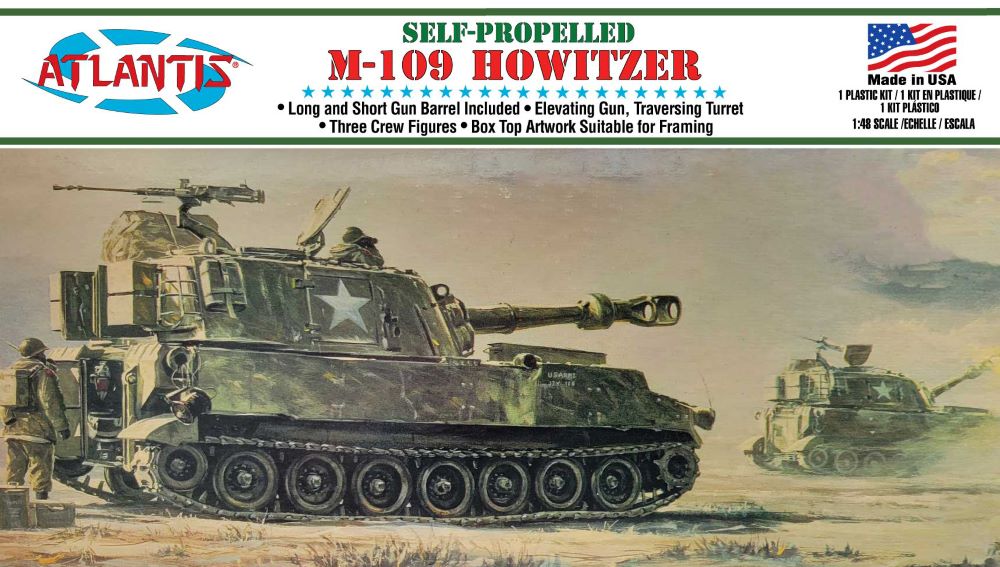 Atlantis Models 326 1/48 US Army M109 Self-Propelled Howitzer (formerly Aurora) (D)