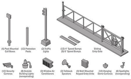 Walthers Cornerstone 4074 HO Security Details Kit