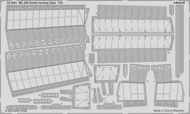 Eduard 325001 1/32 Photo Etch MC.200 Saetta Landing Flaps for ITALERI