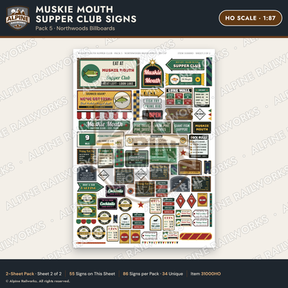 Alpine Railworks 31000HO HO Scale Roadside Signs - Giant Fish