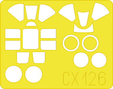 Eduard CX126 1/72 Paint Mask for ACADEMY F6F Canopy Mask Set