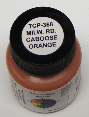 Tru-Color Paint 368 All Scale Railroad Color Acrylic Paints - 1oz  29.6mL -- Milwaukee Road Caboose Orange