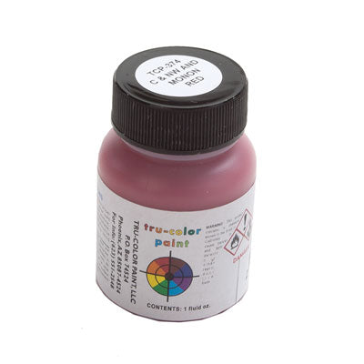 Tru-Color Paint 374 All Scale Railroad Color Acrylic Paints - 1oz  29.6ml -- Chicago & North Western Maroon-Red