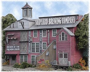 Bar Mills 852 HO Scale Shipyard Brewing Backgroung Building -- Kit
